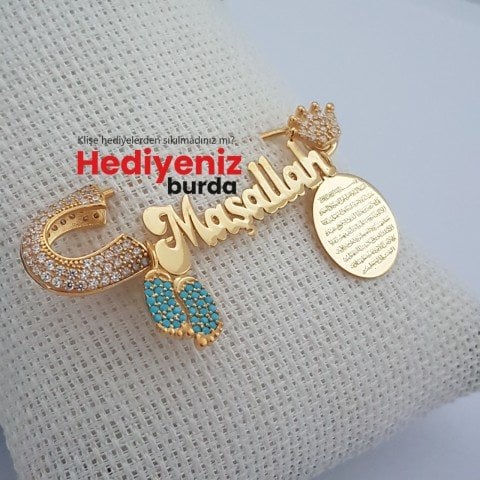 İsme Özel Dualı Bebek Takısı