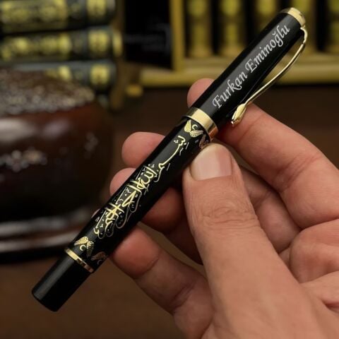 İsme Özel  Besmele Temalı Metal İmza Kalemi