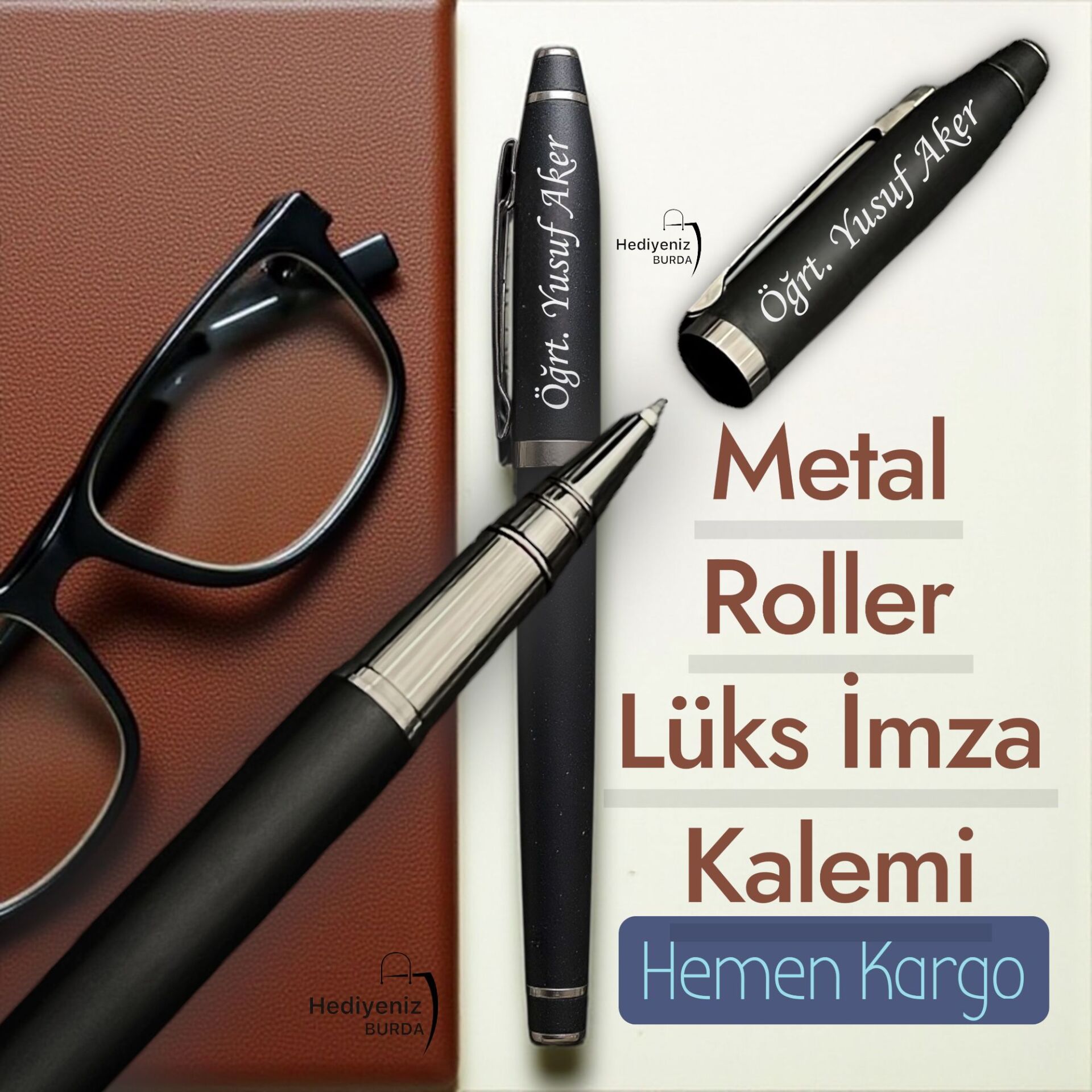 Hemen Kargo İsme Özel Lüks Metal Roller Kalem