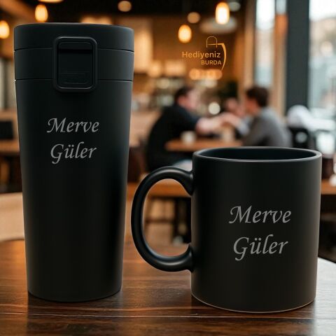 Hemen Kargo Lüks Hediye Seti, Çelik Termos Bardak, Filtre Kahve, French Press, Seramik Kupa